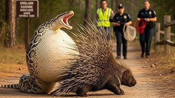Animal Rescue: Giant Python Attacks a Porcupine - What Happens Next Will Surprise You