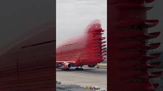 This Massive 7-Story Red Mega Plane Takes Off Like a Flying Skyscraper! 😱✈️