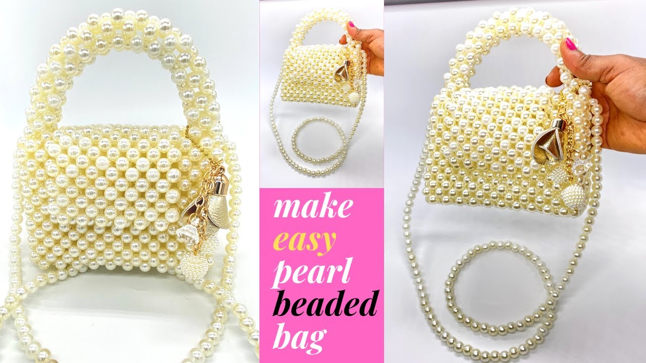  Handmade DIY Bag Pearl Chain Large Beads Chain Handbag