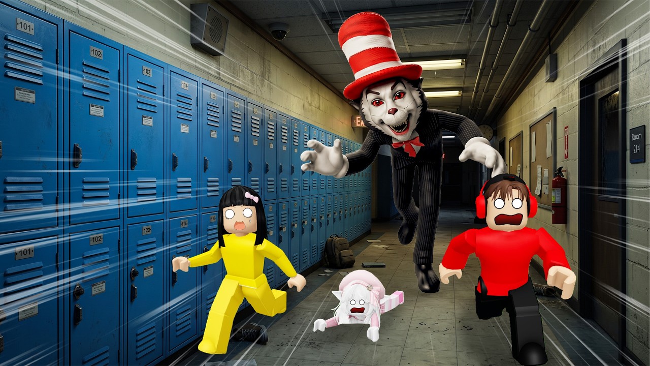 Yuta Mio Terjebak Di Sekolah Yang Dijaga CAT IN THE HAT Mengerikan | ROBLOX