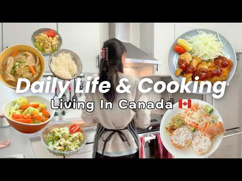 [Vlog] Living in Canada 🇨🇦 | Daily life of Japanese Housewife | Cozy Home Cooking | Chicken Katsu