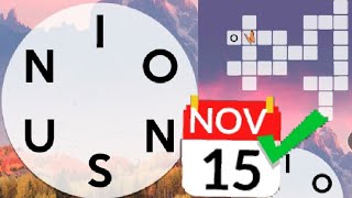 WORDSCAPES DAILY PUZZLE  TODAY November 15 answers cheats cheat Answers