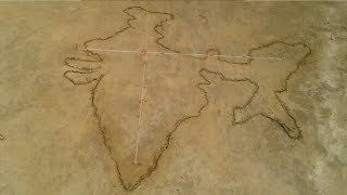 Big India map drawing on the ground. Republic Day 2020 special by Arts and Crafts 31,833 views 5 years ago 5 minutes, 9 seconds