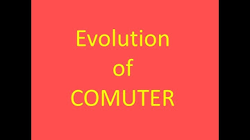 Evolution of Computers - ICSE Board Computer Applications -  class5 chapter1