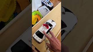 Police Car Line Up! Slide into a hole #policecar #minicar #toys