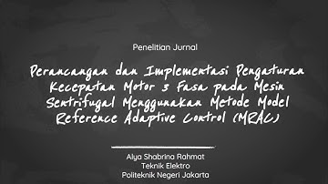 Simulasi Simulink MATLAB Sistem Plant Sentrifugal Menggunakan MRAC MIT Rule - Alya Shabrina R.