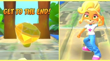 Crash Bandicoot: On the Run! Upstream Challenge Runs Gem Run Get To The End!