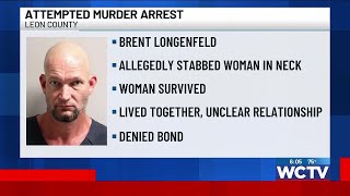 Leon County man charged with attempted murder after allegedly stabbing woman in the neck