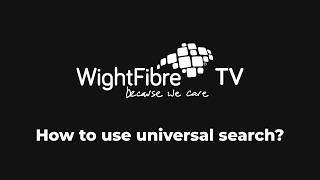How to use universal search?