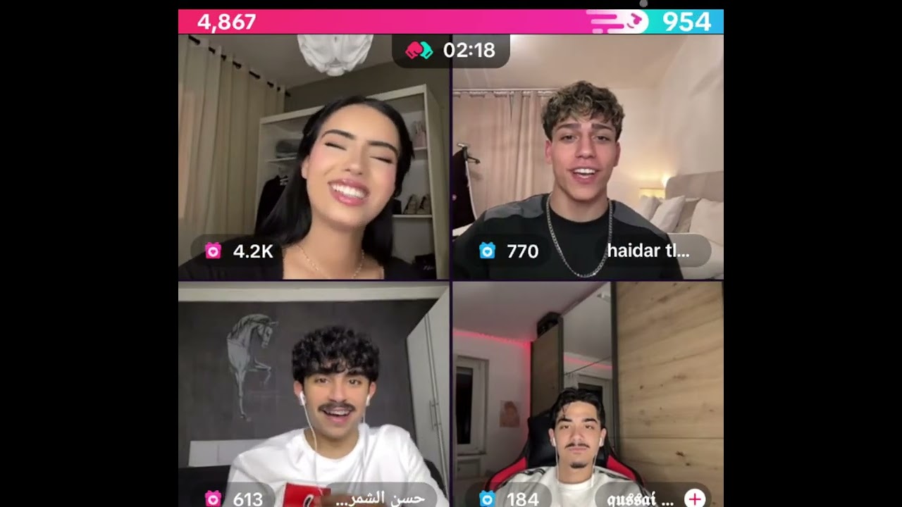 هيام مع حسن الشمري وحيدر وقصي لعبة الالغاز اضحك من قلبك مع الرباعي