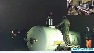Raketmadsens Rumlaboratorium - Evening HOT H2O2/PUR Hybrid Engine Test