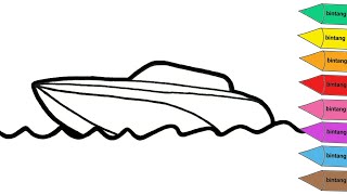 Cara Menggambar SpeedBoat mudah | How to draw SpeedBoat easily