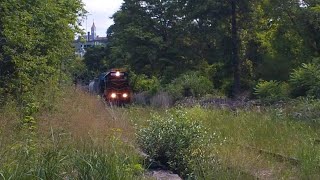 Abandoned railroad track restored to operation  Fall River, MA