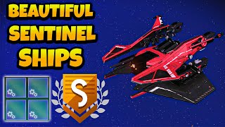 Another 3 Beautiful Sentinel Ships S Class 4 Supercharged in No Man's Sky