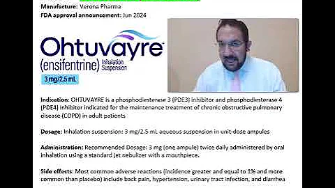 OHTUVAYRE (ensifentrine)- (COPD) in adult patient #saroarakelians #pharmacytalkusa #copd #asthma