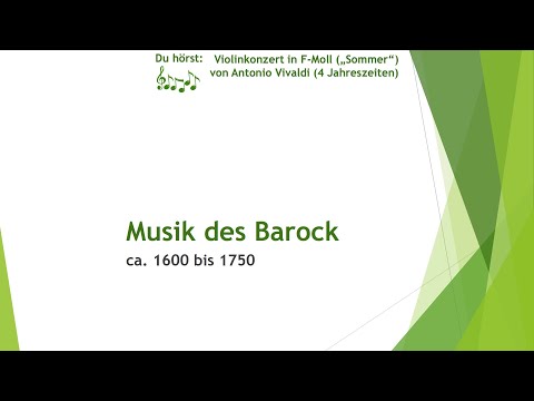 Musik: Barock - Informationen und Musik