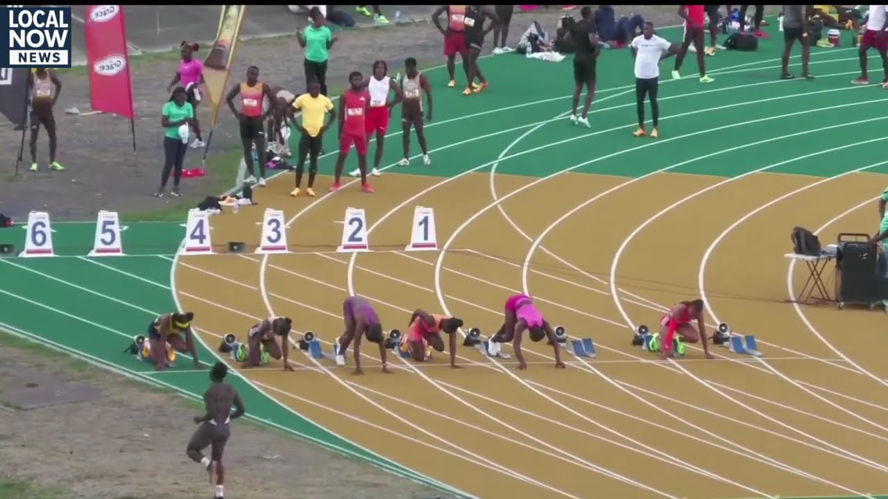 Tina Clayton of Jamaica runs 11.12w in the 100m at Velocity Fest 17