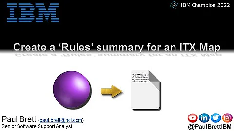 Create a 'Rules' summary report for an ITX Map source file
