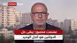 عصمت منصور: يبقى حل الدولتين هو الحل الوحيد المطروح على الطاولة