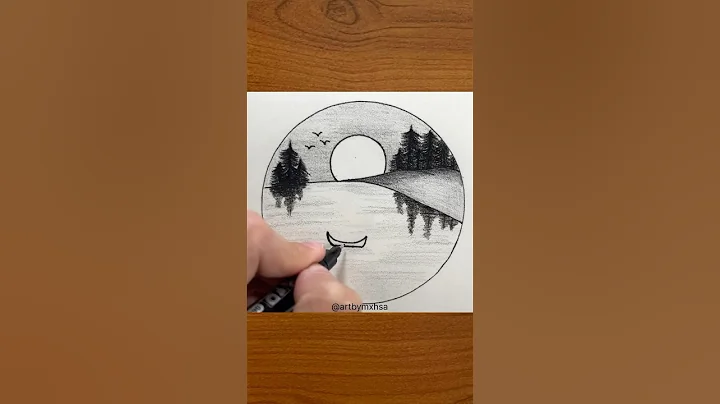 How to Draw Sunset Sea Beach | PencilDrawing & Sketching #art #drawing #shorts