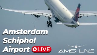 DOUBLE/TRIPLE BIRD STRIKE DELTA AIRLINES A333 @1:28:12 | Schiphol Airport Live | Monday 6th May 2024