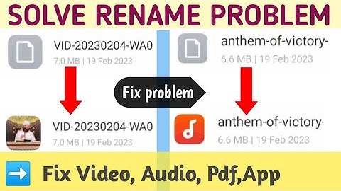 Solve any file rename problem | Solve➡️ video photo audio pdf rename.
