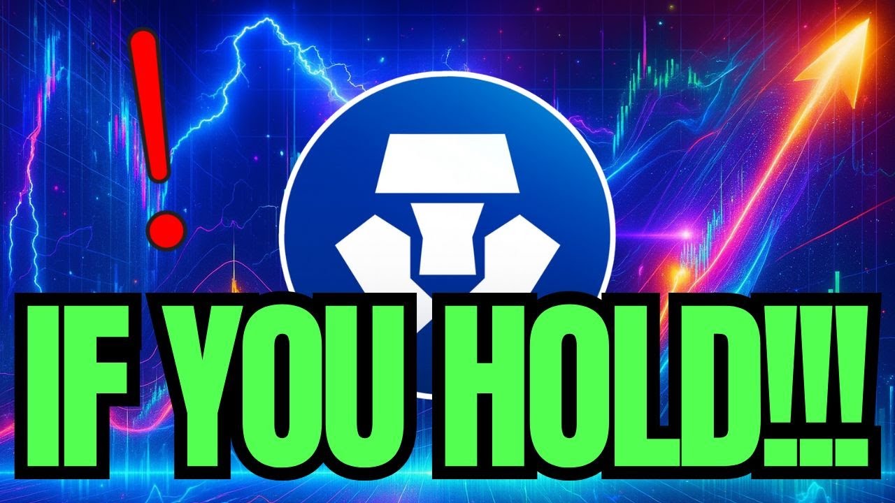 CRONOS (CRO) IF YOU HOLD YOU NEED TO WATCH THIS NOW !!! | LISTEN CLOSE ...