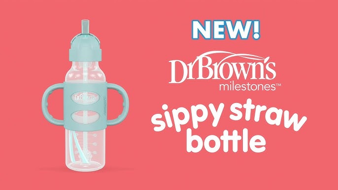 Dr. Brown's Milestones Baby's First Straw Sippy Cup - Pink - 2pk/18oz