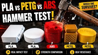 Best 3D Printed Boxes: PLA vs PETG vs ABS | Hammer Test! 🔨