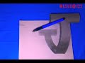 3D &quot;T&quot; letter drawing with pencil very easy | new drawing video | 2021✓