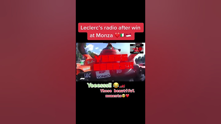 Leclerc's Radio After Win in Monza❤️