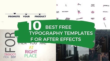 10 Best After Effects Typography Templates Free Download