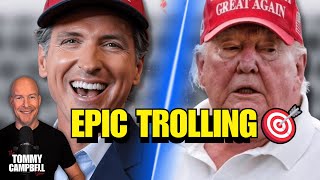 Gavin Newsom Trolls Trump YET AGAIN — and It’s Comedy Gold