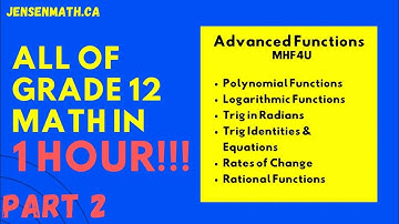 All of Grade 12 Math - Advanced Functions - IN 1 HOUR!!! (part 2)