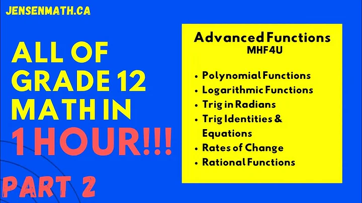 All of Grade 12 Math - Advanced Functions - IN 1 HOUR!!! (part 2)