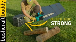 BLUETTI AC180 Powerstation &amp; PV200 Solar Panel - review &amp; test with bushcraft projects