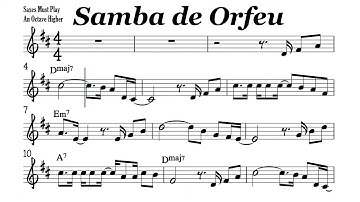Samba De Orfeu Bb Instruments Sheet Music Backing Track Play Along Partitura