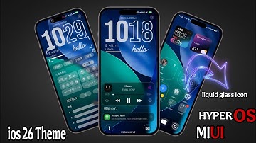 ios 26  liquid glass Theme  HyperOs & MiUi_  Best icon  _without root 🚫 without Apk 🚫
