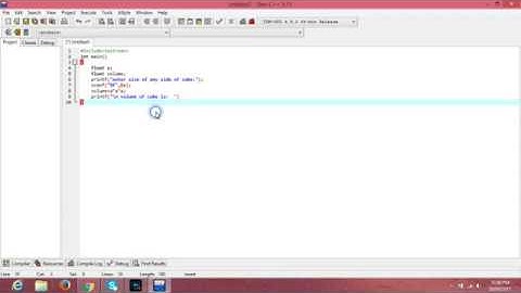 volume of a cube program in c Fybsc-It Mumbai University