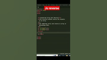 js reverse |JavaScript Array Sort Reverse | JS Array sort | Reversing an Array#shorts #array
