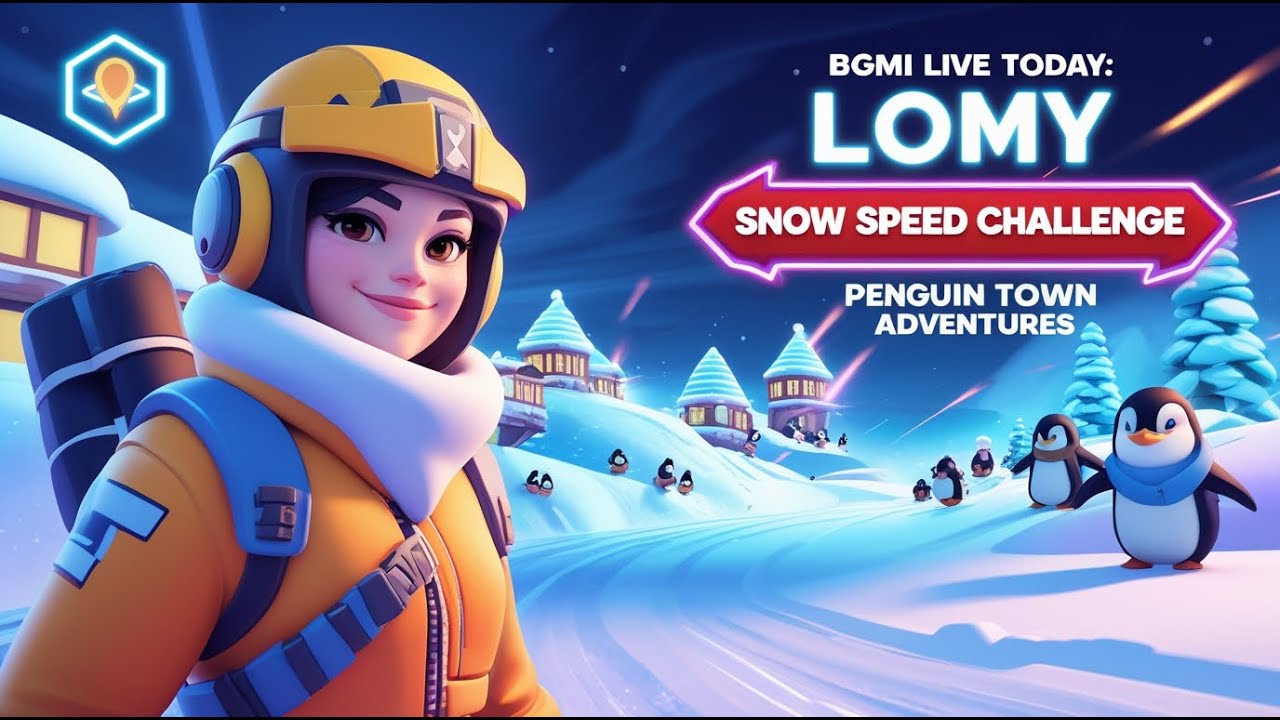 BGMI LIVE TODAY: Snow Speed Challenge ❄️⚡ | Penguin Town Adventures