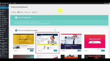 One click Import Sample Data COLOSSAL