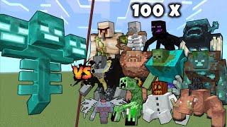 WITHERZILLA vs 100x All mutant mobs in Minecraft - Witherzilla vs Mutant creatures