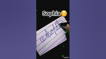 sophia in creative #handwriting #reels #art ##calligraphy #sophia  #name #cursivewriting #shortart