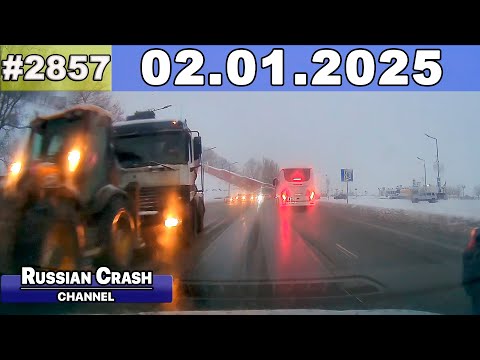 ДТП. Подборка на видеорегистратор за 02.01.2025 Январь 2025