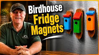 Carving a Miniature Birdhouse Fridge Magnet From a 1X1 Basswood Block!