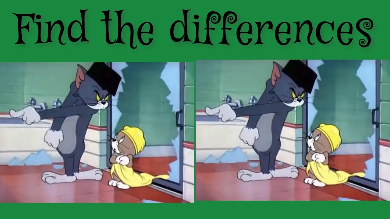 Find the differences (Tom & Jerry, Pinocchio, Bugs Bunny, Pink Panther ...