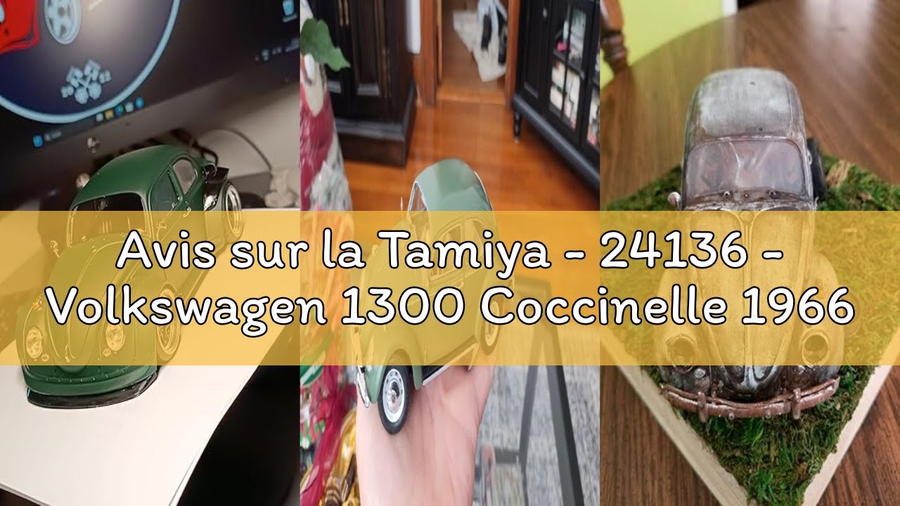 Tamiya 24136 – Volkswagen Coccinelle 1300 1966 – Échelle 1/24 – Maquette à Peindre Et Assembler – Modèle Statique Blanc – Collectionneur