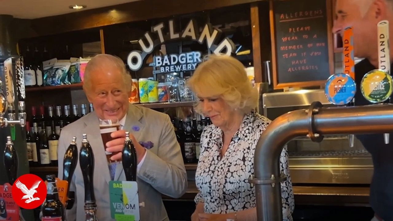 King Charles 'drowns his sorrows' with pint after England World Cup defeat