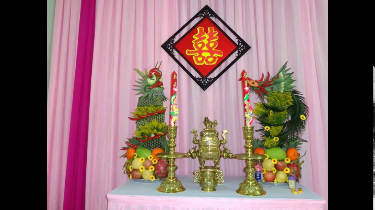 cách trang trí tiệc cưới tại nhà New hướng dẫn trang trí bàn thờ gia tiên cưới hỏi - 0935403687 - www.goldseaevent.com